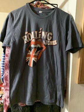 Alstyle Dark Gray T-Shirt with White Tag. Size M Rolling Stones